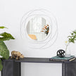 Wall Mirror Modern Metal Frame Arts Circle Mirror for Wall Decorative Home Living Room Balcony Bedroom Bathroom Hallway Farmhouse Entryway Gold 16” x 16”