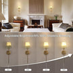 Battery Operated Wall Sconces Set of 2, Flower Pattern Shade 5000 mAh Rechargeable Bulb with 12 RGB Colors Dimmable Wall Sconce for Living Room Bedroom