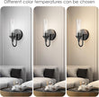 Aipsun Black Wall Sconces Set of Two, Sconces Wall Lighting Hardwired Wall Sconce Indoor Wall Light for Living Room Hallway (Exclude Bulb)