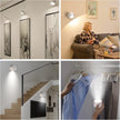 Battery Operated Wall Light, LED Lamp with 360° Adjustable Lighting Indoor 3 Color Modes Brightness Levels Touch Control, Mounted for Bedroom Reading Bedside - 1 Pack White
