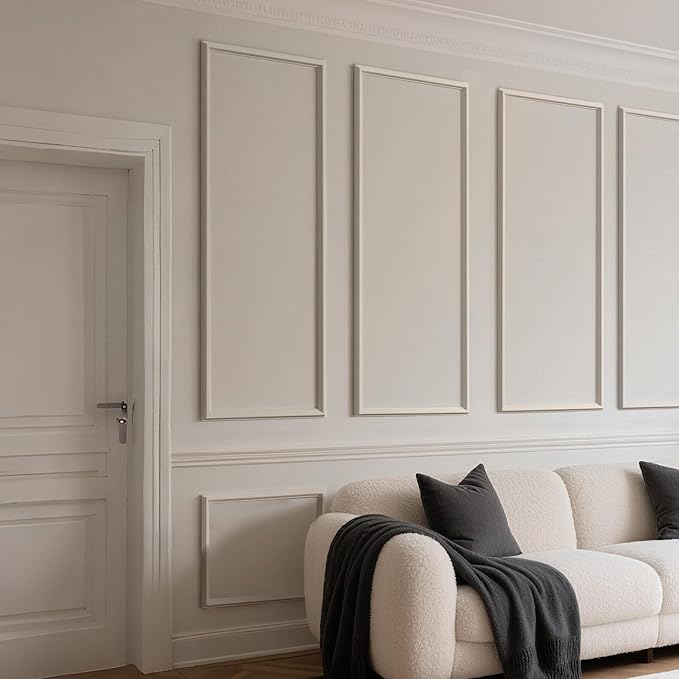 Peel and Stick Wainscoting Panels Kit, 3 Sets 54''x24'' Premade Wall Molding Peel and Stick Panels for Interior Wall Trim, Easy DIY Wainscoting Panels Peel and Stick Decor