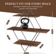 Modern Wooden Floating Wall Shelf Decor for Wall Storage – Geometric Design Decorative Wall Mount 3-Tier Hanging Shelf Plant Display for Bedroom, Living Room, Bathroom, Kitchen