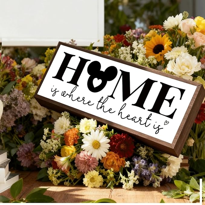 Home is Where the Heart is Sign, Sweet Home Decor, Living Room Decoration for Shelves, Family Decoration, Front Door Entryway Decors, Wall Tabletop Decor Art, Housewarming Gift