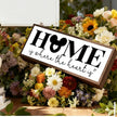Home is Where the Heart is Sign, Sweet Home Decor, Living Room Decoration for Shelves, Family Decoration, Front Door Entryway Decors, Wall Tabletop Decor Art, Housewarming Gift