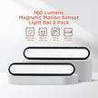 BLACK+DECKER 2-Pack 160LM LED Light Bars, Touchless Motion Sensor, Magnetic Mount, Powered with AAA Batteries, Slim and Portable Design to Brighten Indoor Rooms, Closets, Garages, Shelving (2-Pack)