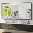 Koonmi Black Framed Bathroom Mirror - Shatterproof 36