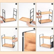 LEMIKKLE 2-Tier Wood Coffee Bar Organizer With Basket,Kitchen organizers and storage,Spice Rack Organizer for Countertop,Kitchen