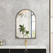 Arched Mirrors for Wall, Brushed Metal Frame Mirror, Arch Bathroom Vanity Mirror for Living Room Bedroom Mantel Entryway Hallways Home Decor Aluminum Alloy Frame 20