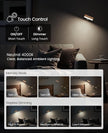 Wood LED Wall Sconce, Magnetic 360° Rotatable Wall Mounted Night Light & Reading Light, Small Rechargeable Battery Powered Bedside Wall Lamp for Bedroom, Living Room, Beech Wood