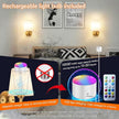 Peel and Stick Wall Sconces, No Drilling Stick On Wall Sconce, Wireless Battery Operated Wall Lights, Adhesive Wall Lamp with 10000mAh Battery Bulb for Bedroom Living Room Decor