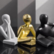 Style-A White Thinker Reads Book Decoration Reader Bookend for Home Aesthetic, Study, and Wine Cabinet – Stylish Shelf Decor Accent and Thoughtful Gift for Living Room, Bar, or Coffee Shop
