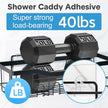 Lsnisni 6 Pack Shower Caddy Adhesive Replacement, Strong Adhesive Hooks for Shower Shelf, Waterproof Adhesive Hooks, No Drilling, for Bathroom Shelves, Kitchen Racks and Soap Holder