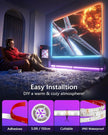 WILLED RGB LED Strip Lights, Under Bed Light Motion Activated Sensor, RF Remote Control with Timer, Color Changing Strip Lighting for Bed, Stairs, Shelf, Desk, Cabinet and Party Decoration
