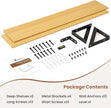 Axeman 40 Inch Floating Shelves | 8 Inch Deep Oak Wall Shelves Set of 2 | 39.4W x 8D Rustic Wood Shelves for Bookshelf Living Room Bedroom Home Office Bathroom