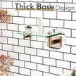 KOKOSIRI Wall Shelves Bathroom Hardware Glass Floating Shelf Small Hanging Rack Storage/Room Decor 12-Inch Champagne Bronze 2 Pack B1105CPG-L12-P2