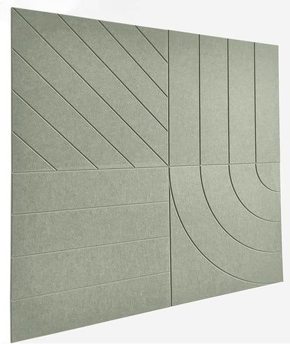21.65" Large Square Acoustic Panels 4-Pack - Sound Absorbing Wall Panels, Noise Reducing Soundproof Decorative Felt Tiles for Home Office, Studio, Living Room - Sage