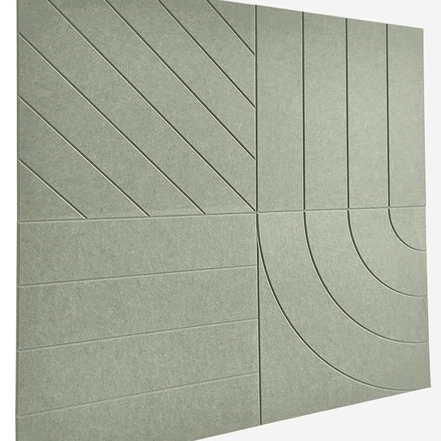 21.65" Large Square Acoustic Panels 4-Pack - Sound Absorbing Wall Panels, Noise Reducing Soundproof Decorative Felt Tiles for Home Office, Studio, Living Room - Sage