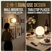 Battery Operated Wall Sconce Set of 2, Dimmable Wireless Brushed Nickel Wall Lamp with 14000mAh Rechargeable Battery, Portables Cordless Wall Light Fixtures for Painting Living Room Bedroom
