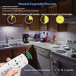 LDOPTO Battery Operated Lights Wireless Under Cabinet LED Closet Lighting Under-Counter Light fixtures Without Wiring with Remote/Touch Control for Kitchen Shelf Hallway Stairs, 3 Colors 3 Pack
