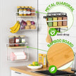 Magnetic Shelf for Fridge with Wood Lid, Fruit Potato and Onion Storage Bins, Pantry Organizers & Storage, Large Container Magnetic Spice Rack for Refrigerator, Kitchen Counter (White, 2)