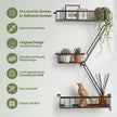 Fire Escape Wall Shelf, Modern City Corner Wall Decorative Action Figure Metal Display with Mini Shelf, Black 2.5 Tier