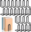 Chunful 24 Pcs Book Ends Bulk for Shelves Decorative Small Modern Metal Bookends Book Shelf Organizer Minimalist Design Stopper to Hold Books for Home Office (Black, 5.5 * 3.75 * 2.25inch)