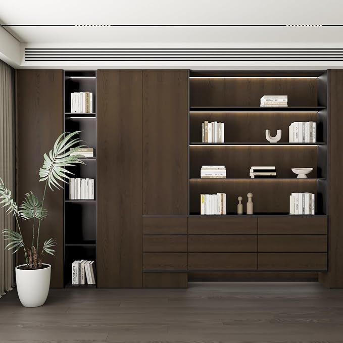 15.7"x354" Thickened Wood Contact Paper Peel and Stick Waterproof Self Adhesive Wallpaper Brown Textured Wallpaper Wood Grain Contact Paper Desk Countertop Vinyl Wrap for Cabinet Table Drawer Shelf RV