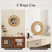 ZOROSY Gold Round Wall Mirror 12 inch - Small Wall Mirror Decorative, Vintage Mirror for Living Room, Entryway, Bedroom,Hallway