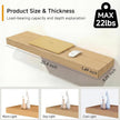 INHABIT UNION Oak Floating Shelves Set of 2，35.43in Wall Mounted Display Ledge Shelves for Bedroom, Bathroom, Living Room and Kitchen Decoration Storage