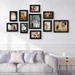 LUCKYLIFE Picture Frame Set 10-Pack, Gallery Wall Frame Collage with 8x10 5x7 4x6 Black Frames