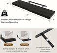 Dreamland 36 Inch Long Floating Shelves in Black,8 Inch Deep Floating Shelf for Wall,Large Display & Storage Shelf, Wall Shelf for Bathroom Bedroom Living Room Kitchen Office，Set of 2