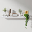 Axeman Floating Shelves, 8 Inch Deep Rustic Solid Wood Wall Shelves for Storage, Wall Mounted Display Shelving with Invisible Heavy-Duty Metal Bracket, 48