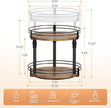 Lazy-Susan-Organizer-Spice-Rack, 2-Tier Rotating Spice Organizer For Kitchen-Cabinet-Countertop-Pantry, Turntable Seasoning Holder Storage Shelf With Adjustable Height