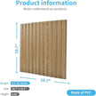 Art3d Slat Wall Panel, 3D Fluted Textured Panel 12-Tile 19.7 x 19.7in. - Walnut