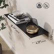 Danpoo Metal Wall Shelf, Black Floating Shelf, Small Bathroom Shelf, 16