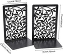 Tree Design Modern Bookends for Shelves, Metal Bookend Decorative Bookends Tree Bookends Supports, Unique Black Book Stoppers Black Non-Skid Book Stopper for Home Office School
