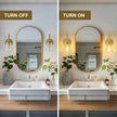 Gold Bathroom Wall Sconce, Brass Sconces Wall Lighting with Clear Glass Shade, Modern Wall Light Fixture for Bedroom Hallway Mirror