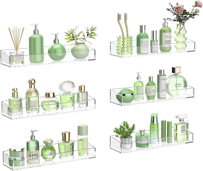 6PCS Acrylic Floating Shelves for Wall, 15