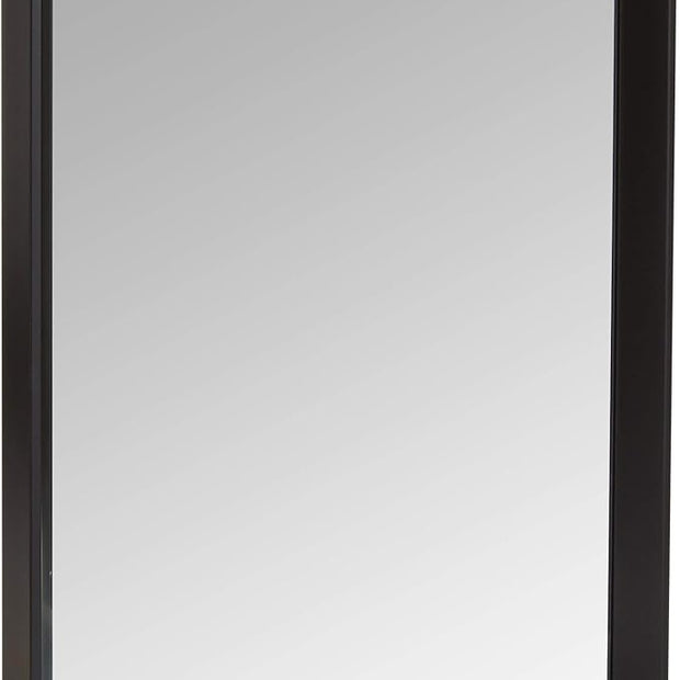 Amazon Basics Rectangular Wall Mount Mirror With Peaked Trim for Bedroom, Living Room, Entryway, Hangs Horizontally or Vertically, 16 x 20 inch, Black