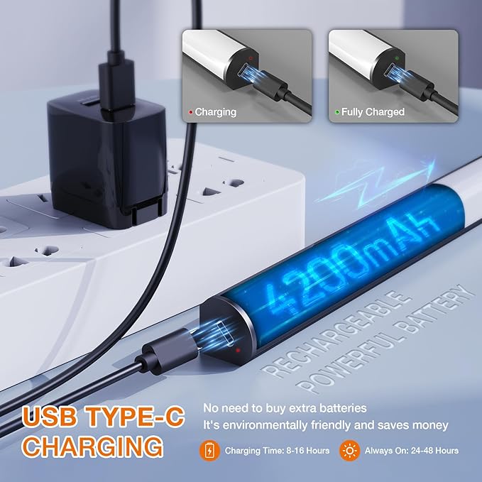 Under Cabinet Lighting Wireless with Remote,Rechargeable Battery Operated Closet Lights,3 Color Magnetic Dimmable led Strip Lights,Under Counter Lights for Kitchen,Shelf,Bedroom (Black-2PCS, 60cm)
