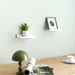Small White Floating Shelves for Wall Decor, Wall Mounted Wood Shelf for Bedroom, Living Room, Bathroom, Kitchen, Nursery, Display Picture Ledge Shelf with Lip Set of 2-8 Inches, White