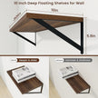 Axeman 30 Inch Floating Shelves | 10 Inch Deep Walnut Wall Shelves Set of 2 | 30