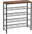 Kitsure Shoe Rack for Closet, Rustic Brown Shoe Organizer with Leveling Feet, Sturdy & Rust-Proof Shoe Storage for Entryway, Bedroom, Living Room, 29.5
