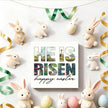 Christian Easter Yard Sign He Is Risen Happy Easter Outdoor Decorations, Religious Cross Lawn Sign, Easter Garden Party Lawn Stake Decor for Home Church