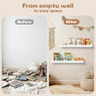Nursery Floating Shelves for Kids Room, 4 Pack 15.7 Inch White Wall Shelves with Scalloped Edge, Kids Bookshelves for Toddler Bedroom, Playroom, Baby Nursery Decor