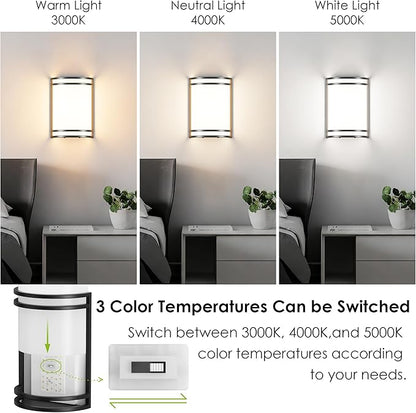 Aipsun Modern Wall Sconces Hardwired Indoor 15W LED Black Wall Sconce Lighting Dimmable Wall Lights for Living Room Hallway Bedroom