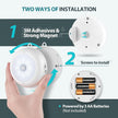 Motion Sensor Light Indoor, LED Night Light Closet Lights, Under Cabinet Lights, AA Battery Operated Stick on Wireless Puck Lights for Wall, Step, Stair, Dimmable (3 Pack)