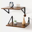 Axeman Deep Floating Shelves for Wall, 16W x 12D Rustic Wood Wall Shelves Set of 2, 12 Inch Deep Large Floating Shelves for Decor & Storage, Hanging Shelves for Farmhouse Kitchen Bathroom Bedroom