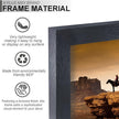 A PLUS MAX Square 9x9 Frame Set of 6, Black Engineered Wood Picture Frame for 9 x 9 Picture Poster Photo, Light Weight 9by9 Frame with Wood-grain for Wall - 6 Pack/Black/9