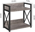 YINMIT Countertop Shelf Organizer,Coffee Bar Accessories,Spice Rack,Coffee Counter Shelf,2 Tier Coffee Organizer Station for Mugs,Cups,Cream,Syrup(Rustic Grey, Large)